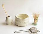 The "Wavy Speckle" Matcha Set | Unique Spouted Ceramic Chawan